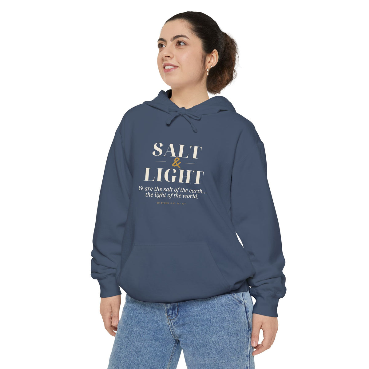 Salt & Light Hoodie — faith apparel by Talitha Thread Co.
