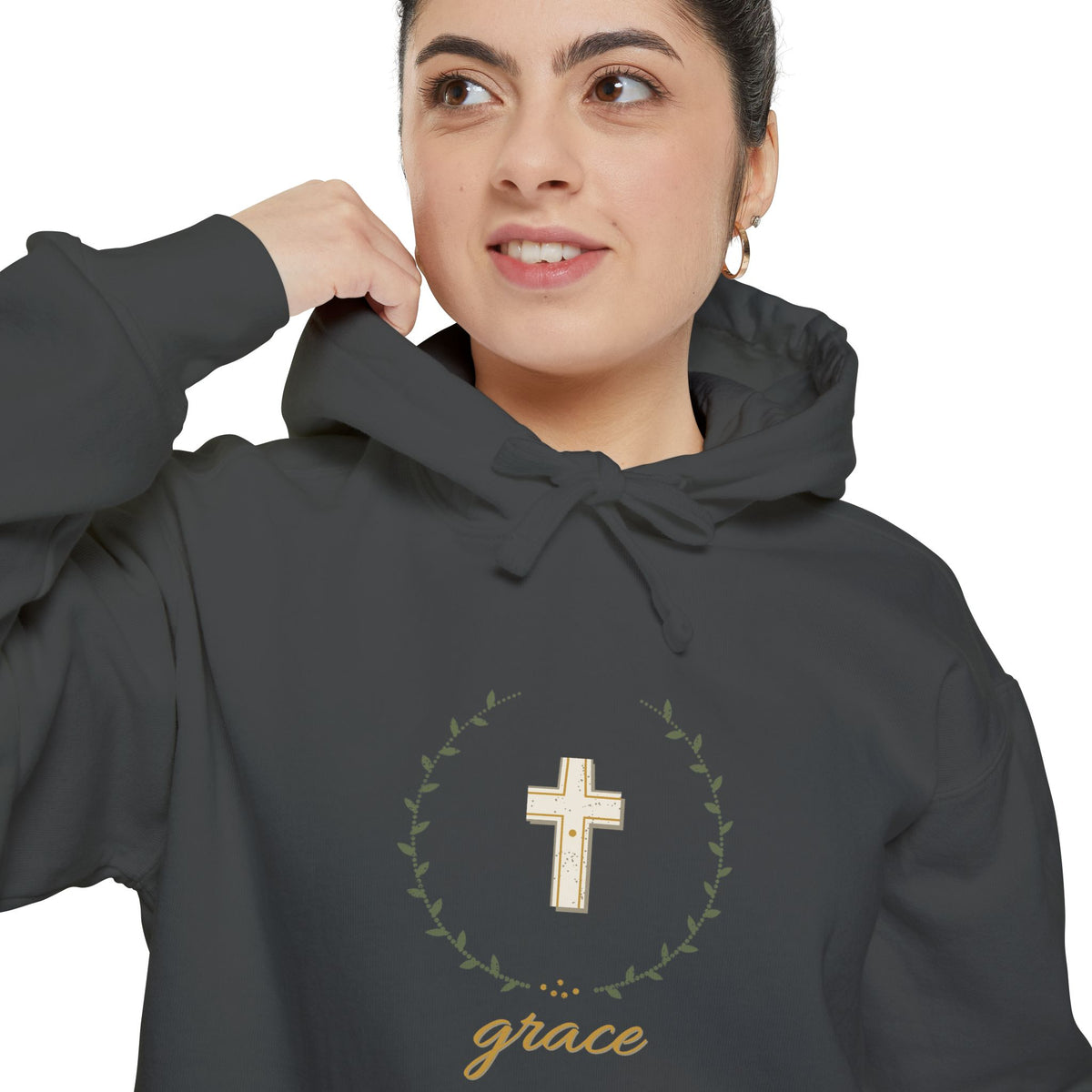 Cross & Wreath Hoodie — faith apparel by Talitha Thread Co.