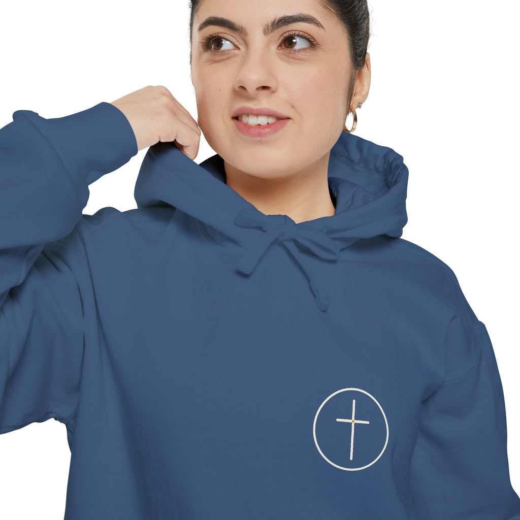 Line Cross Hoodie — faith apparel by Talitha Thread Co.