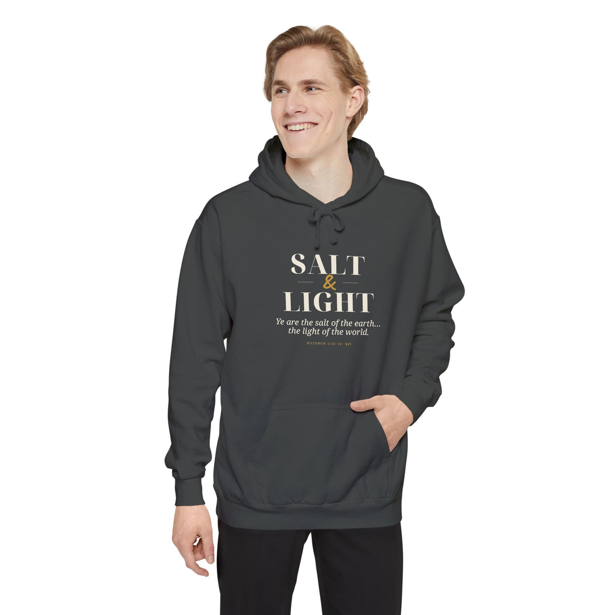 Salt & Light Hoodie — faith apparel by Talitha Thread Co.