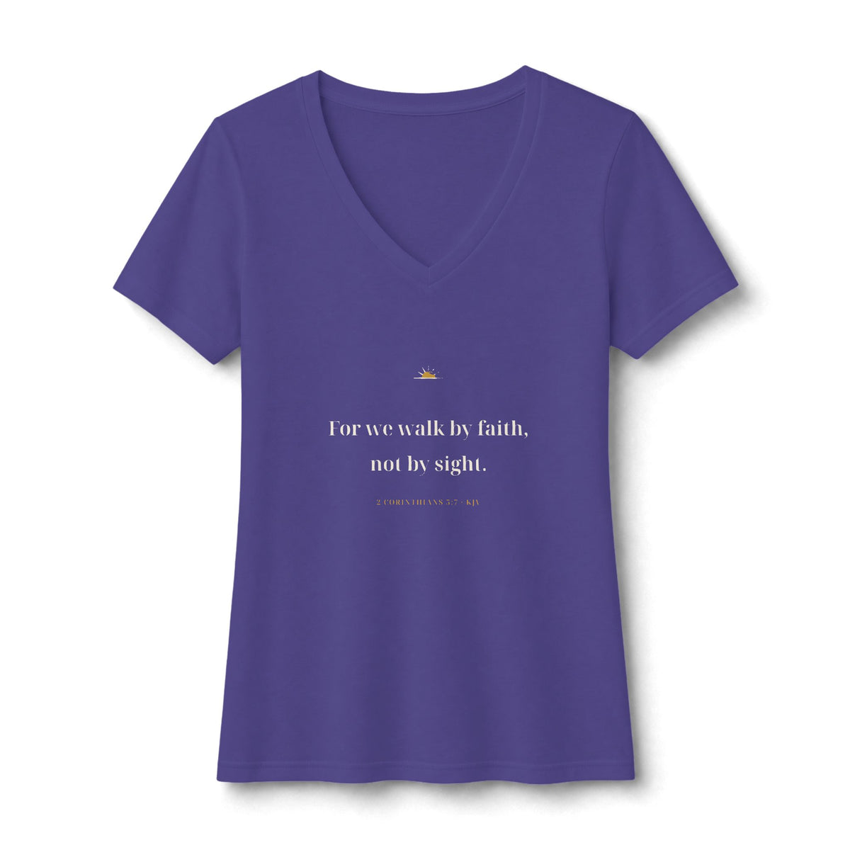 Walk By Faith V-Neck Tee — Talitha Thread Co.