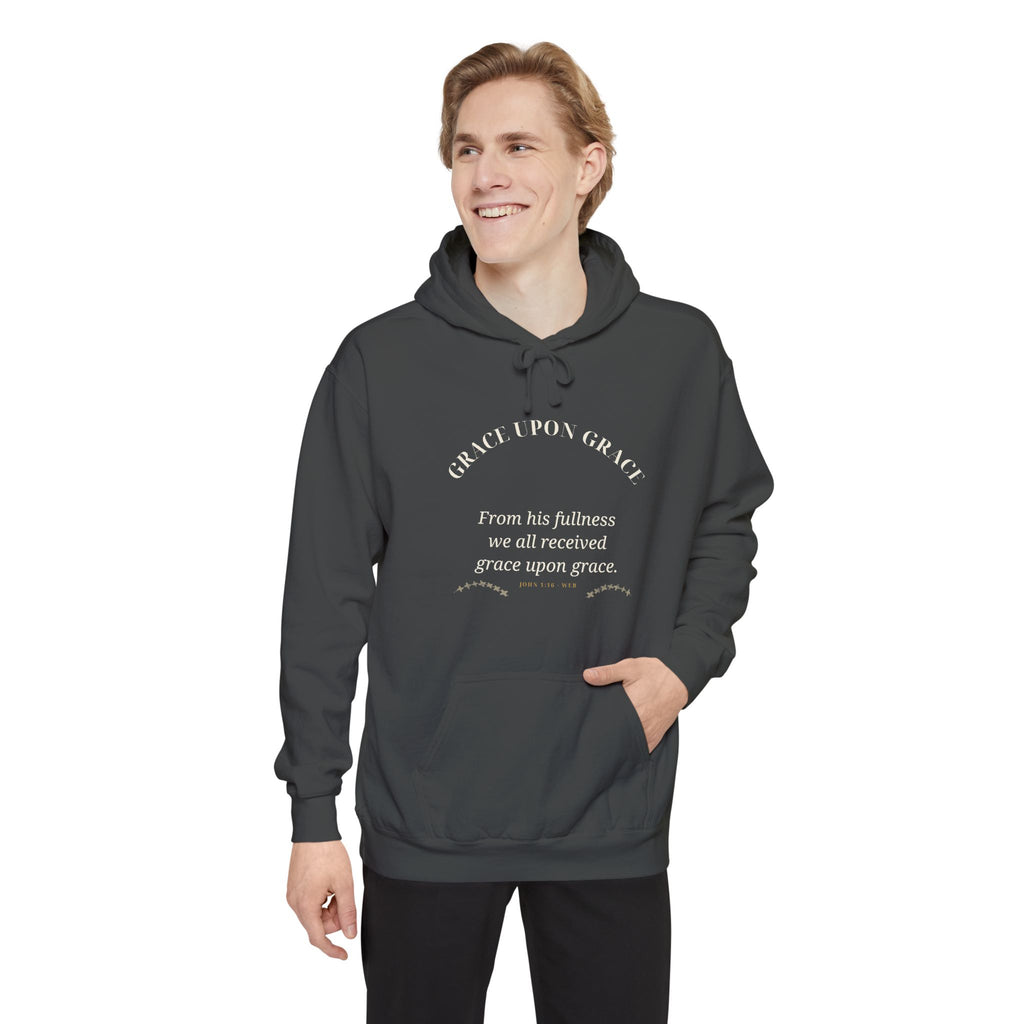 Grace Upon Grace Hoodie — faith apparel by Talitha Thread Co.