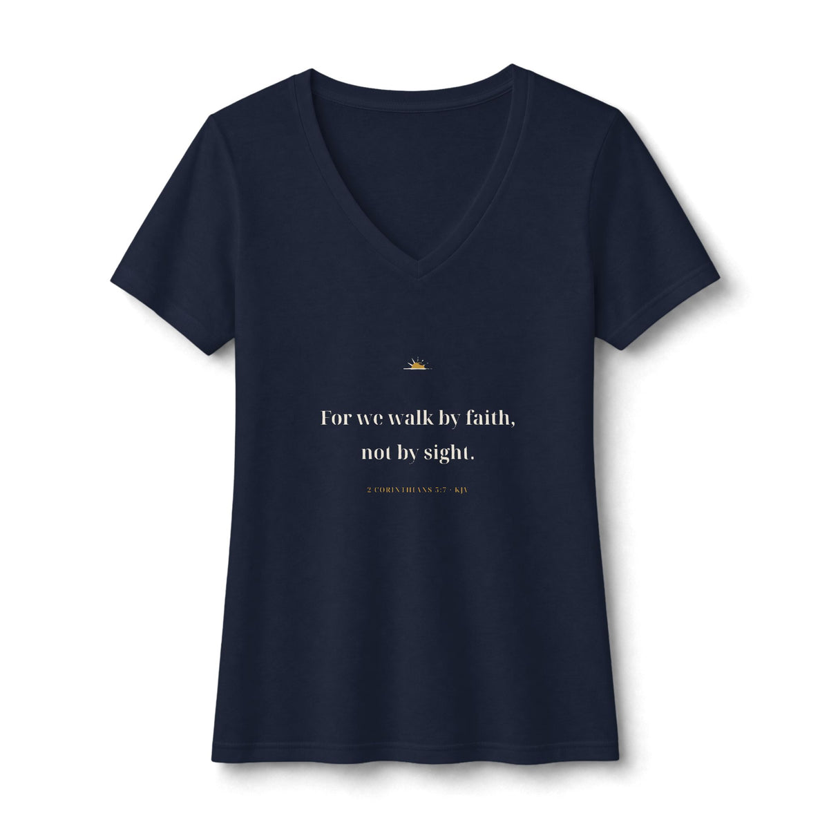 Walk By Faith V-Neck Tee — Talitha Thread Co.