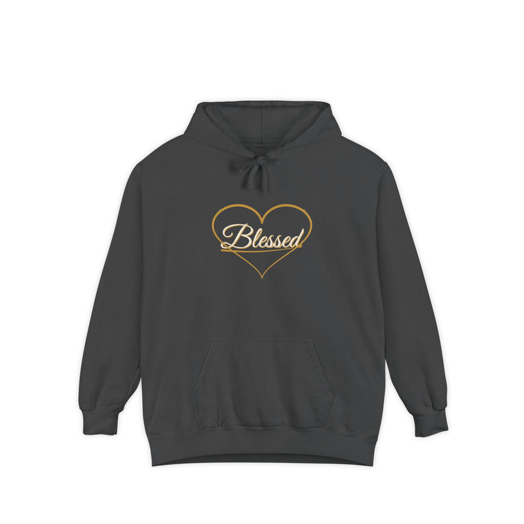 Blessed — Heart Script Hoodie — faith apparel by Talitha Thread Co.