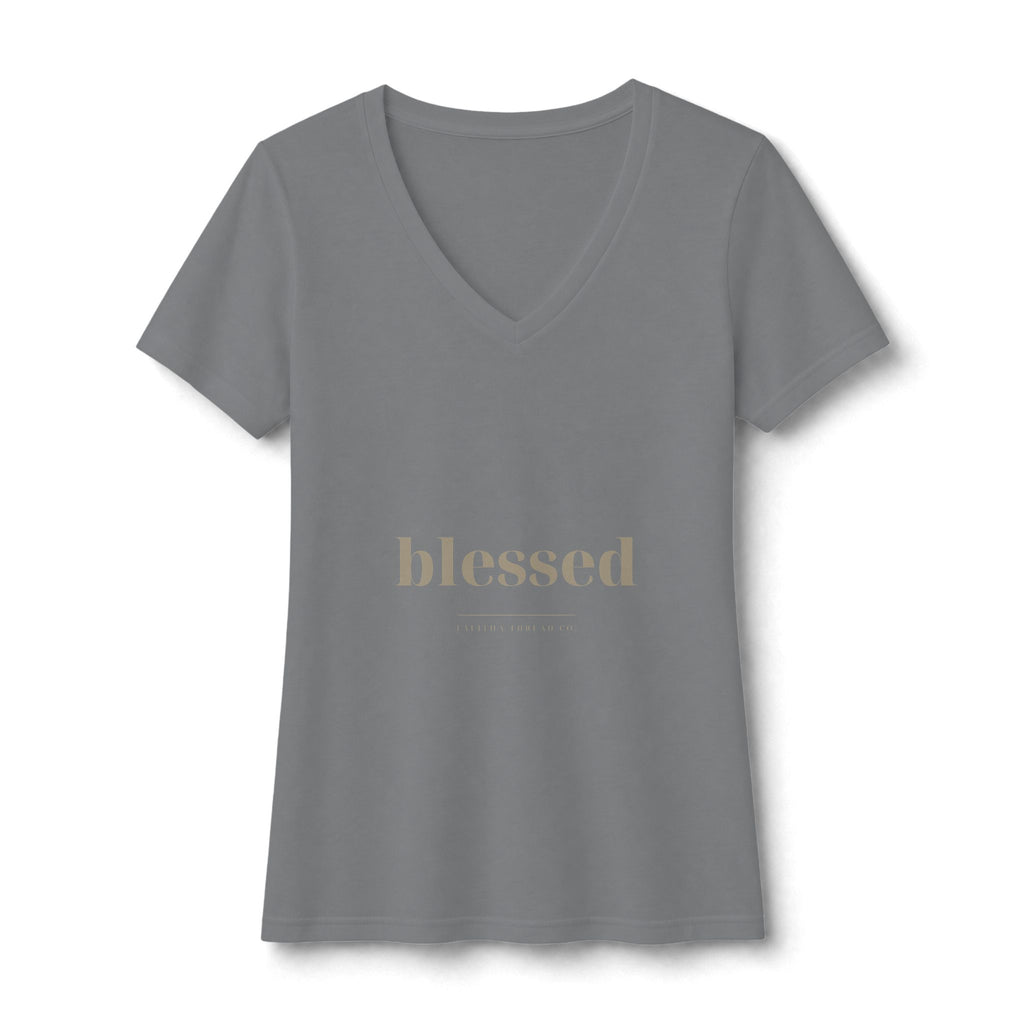 Blessed V-Neck Tee — Talitha Thread Co.