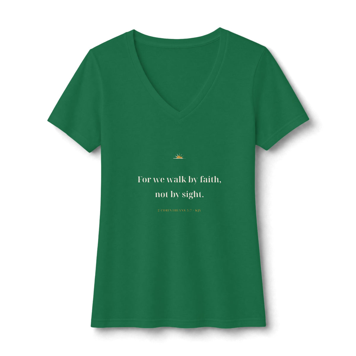 Walk By Faith V-Neck Tee — Talitha Thread Co.