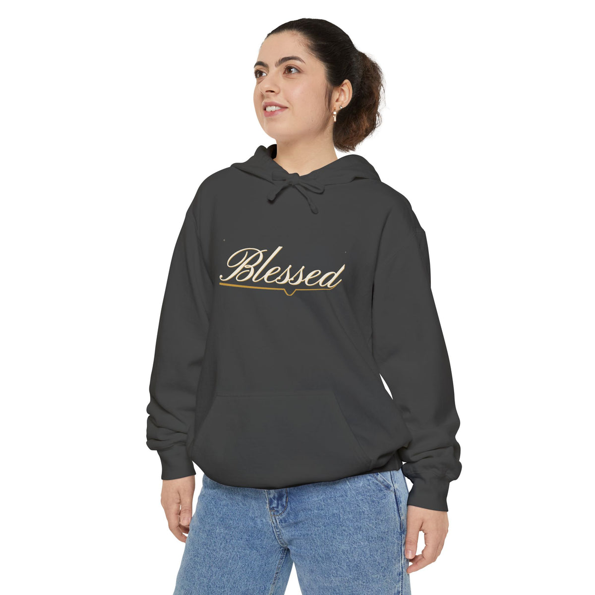 Blessed — Copperplate Hand Hoodie — faith apparel by Talitha Thread Co.