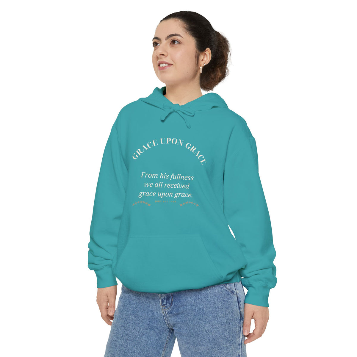 Grace Upon Grace Hoodie — faith apparel by Talitha Thread Co.