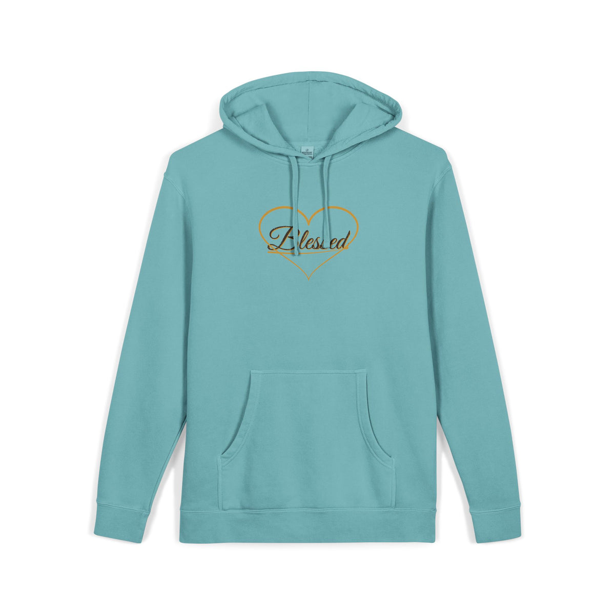 Blessed — Heart Script Pigment-Dyed Hoodie — Talitha Thread Co.