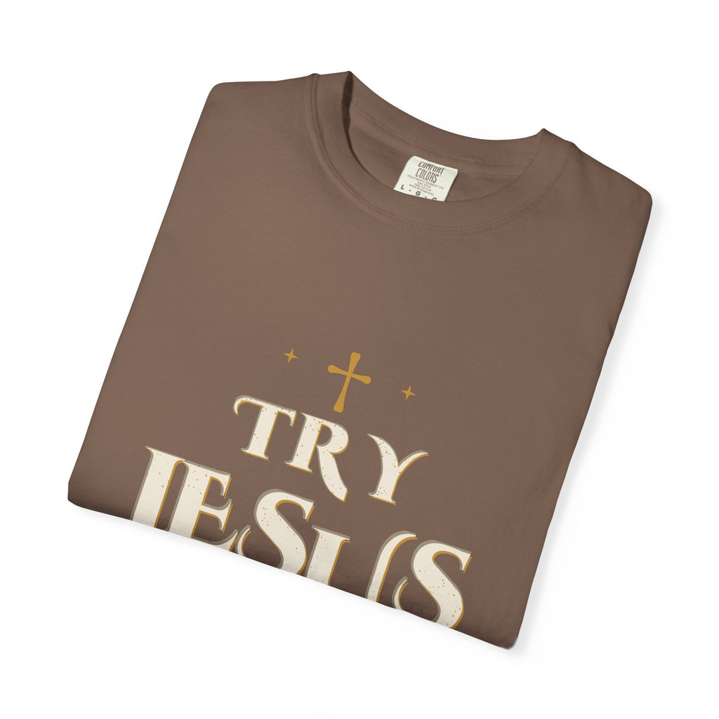 Try Jesus Not Me Tee — Talitha Thread Co.