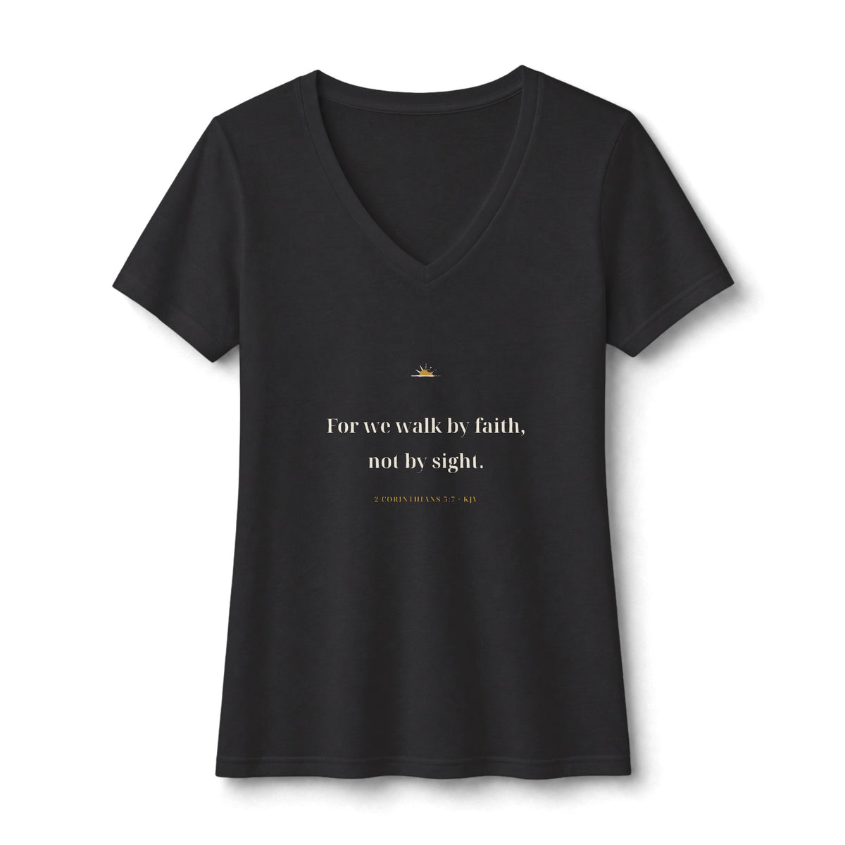 Walk By Faith V-Neck Tee — Talitha Thread Co.