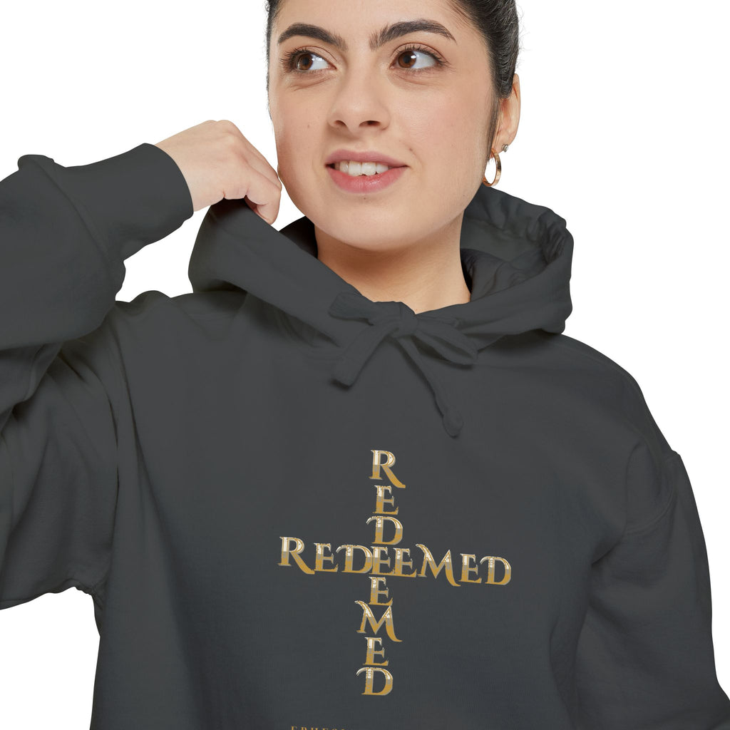 Word Cross — Redeemed Hoodie — faith apparel by Talitha Thread Co.