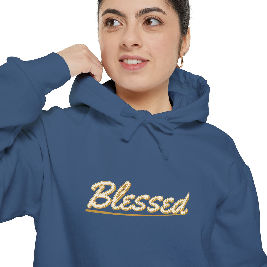 Blessed — Brush Sign Hand Hoodie — faith apparel by Talitha Thread Co.