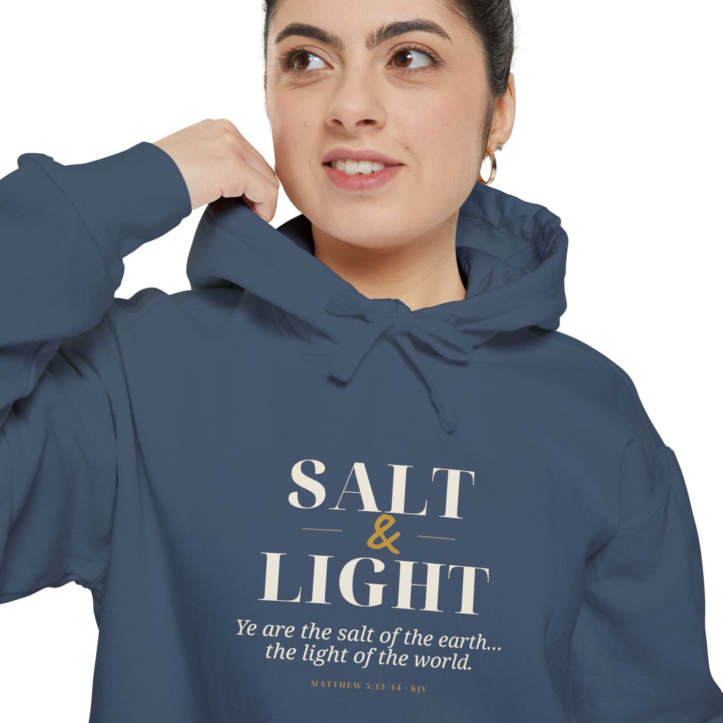Salt & Light Hoodie — faith apparel by Talitha Thread Co.