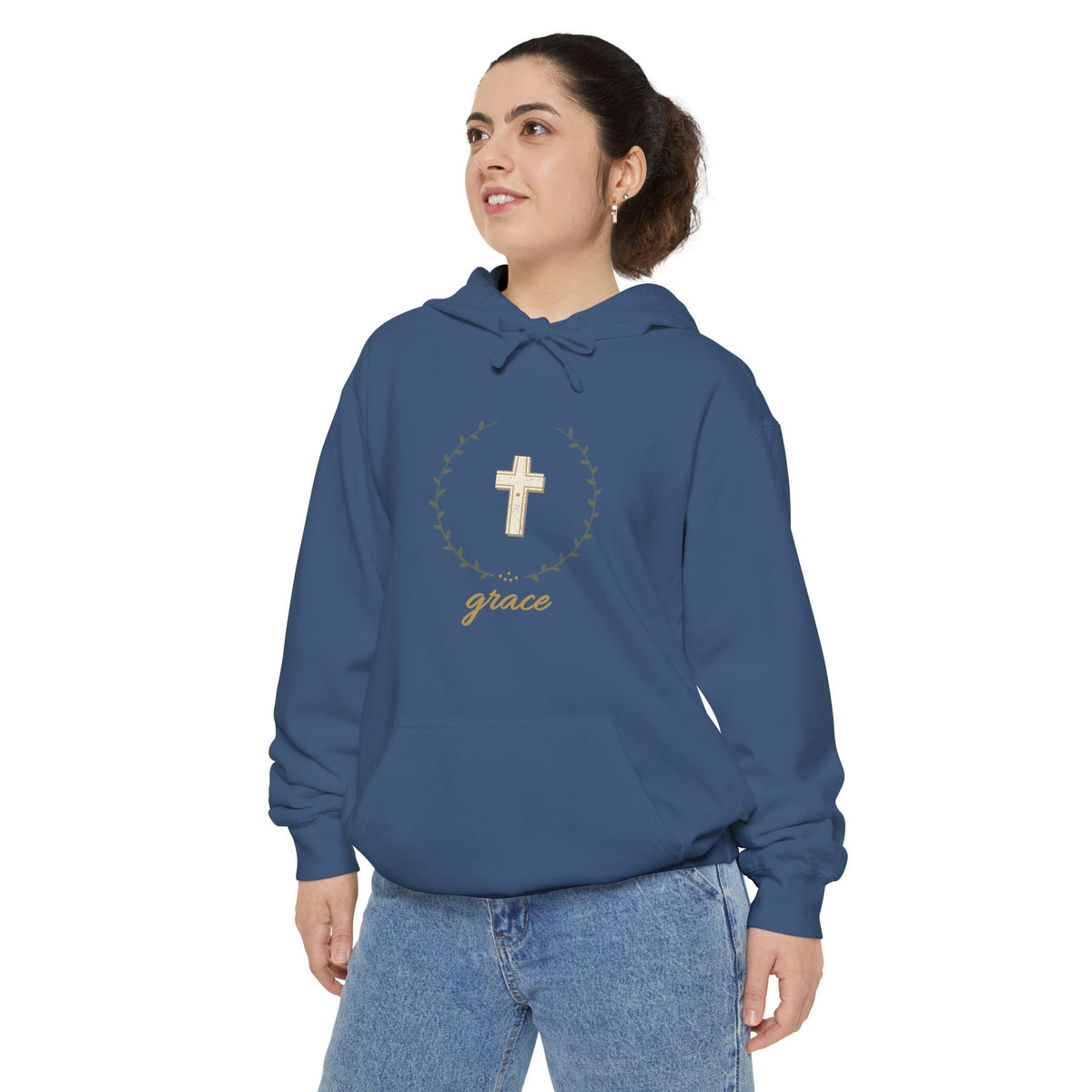 Cross & Wreath Hoodie — faith apparel by Talitha Thread Co.