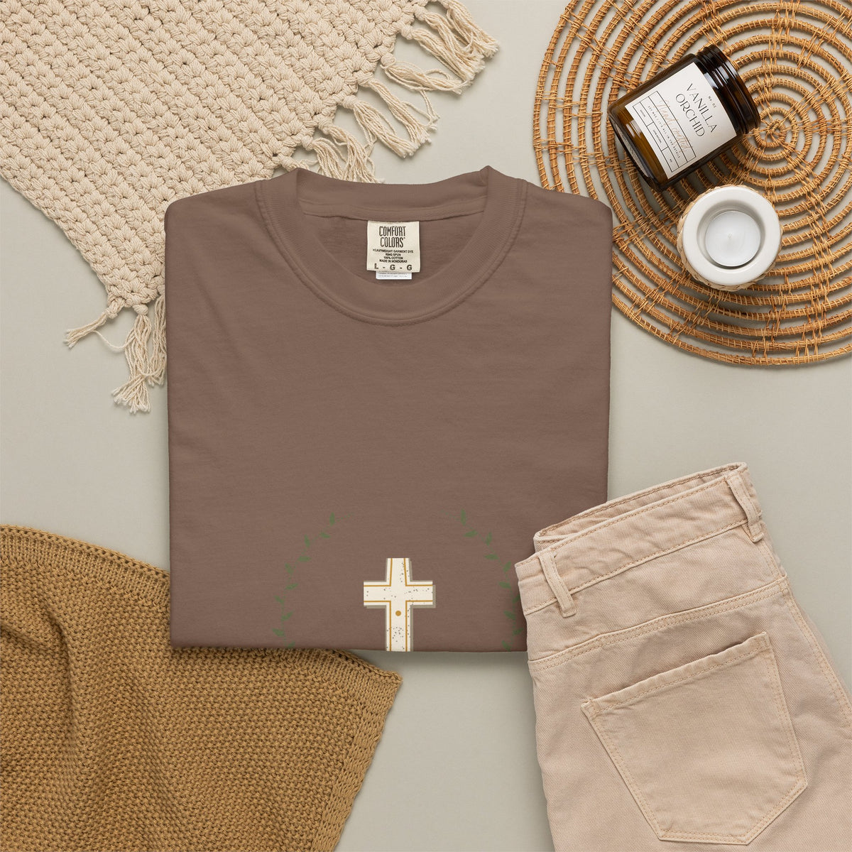 Cross & Wreath Tee — Talitha Thread Co.