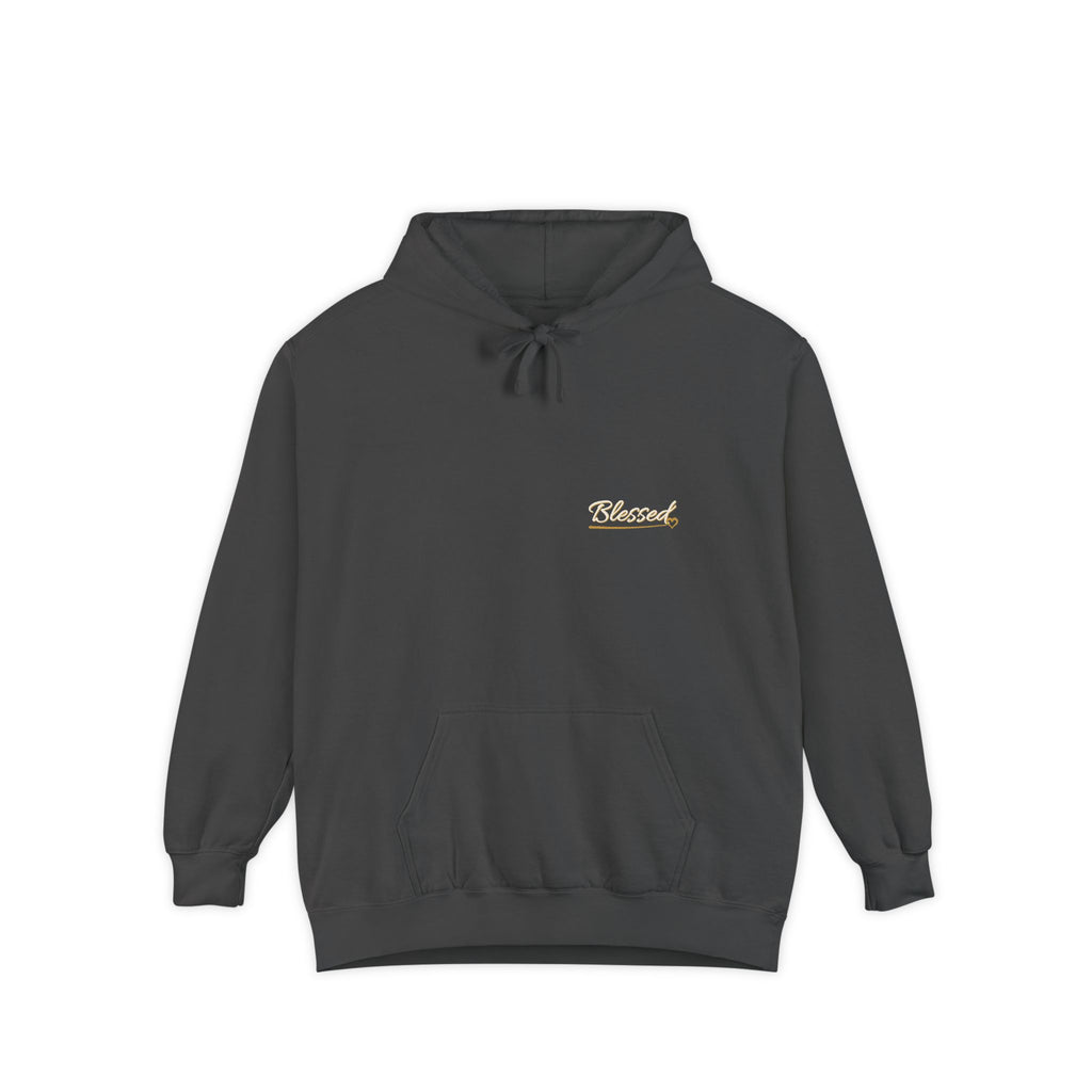 Blessed — Chest Heart Script Hoodie — faith apparel by Talitha Thread Co.
