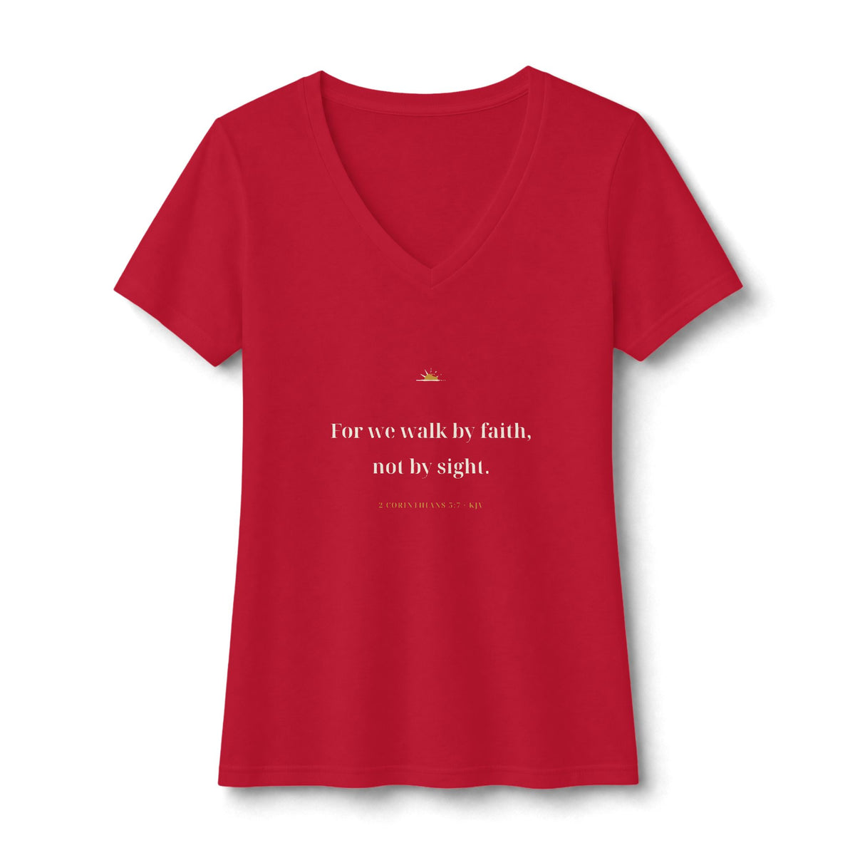 Walk By Faith V-Neck Tee — Talitha Thread Co.
