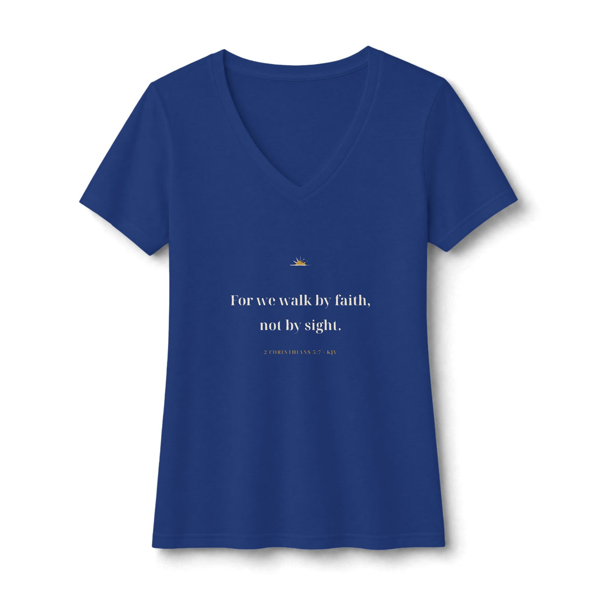 Walk By Faith V-Neck Tee — Talitha Thread Co.
