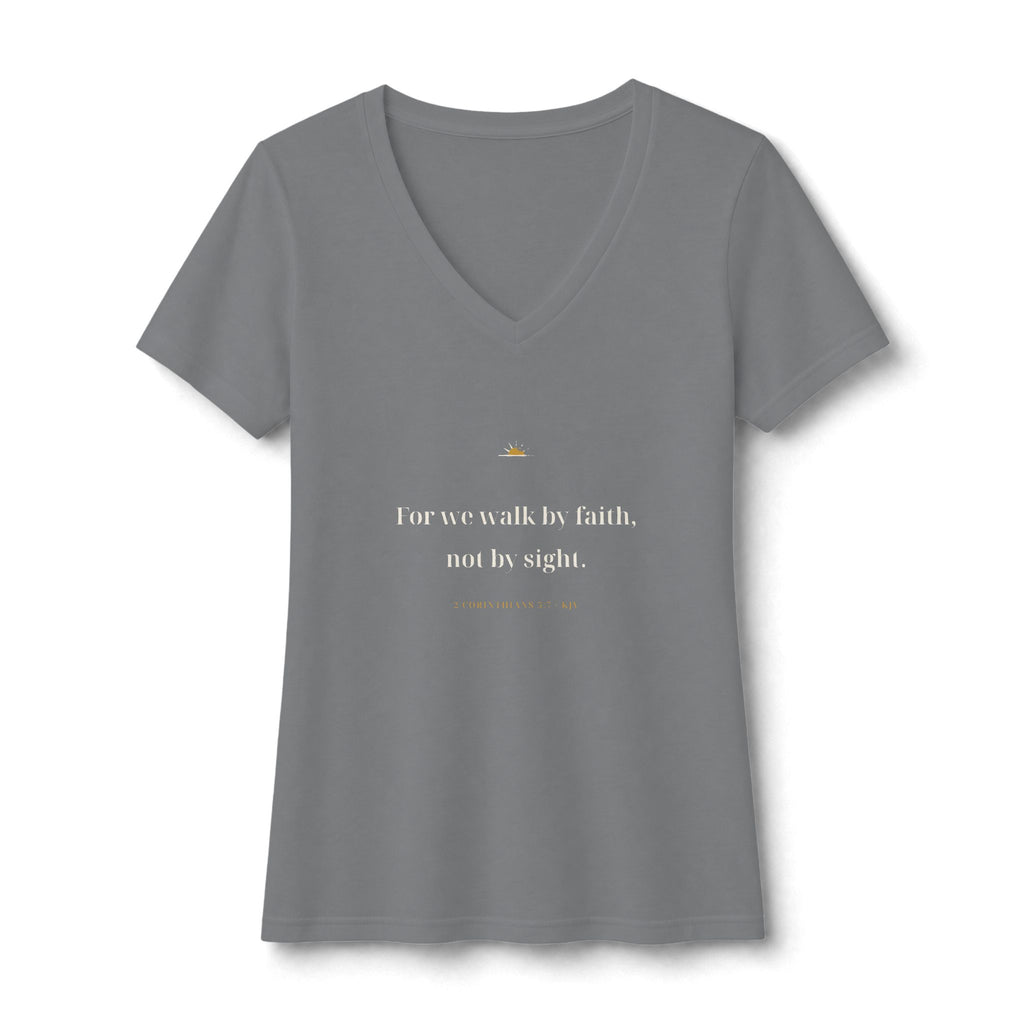 Walk By Faith V-Neck Tee — Talitha Thread Co.