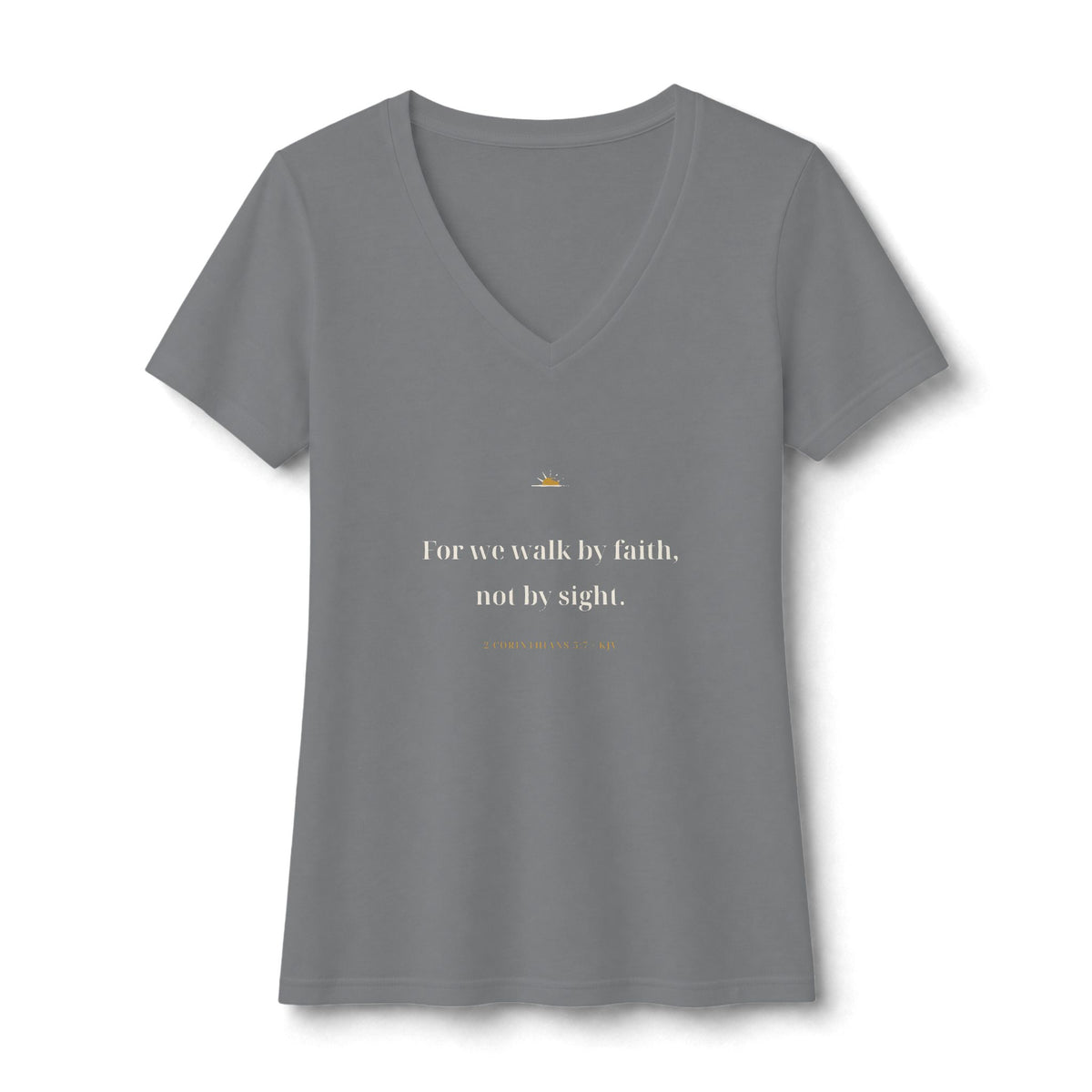 Walk By Faith V-Neck Tee — Talitha Thread Co.
