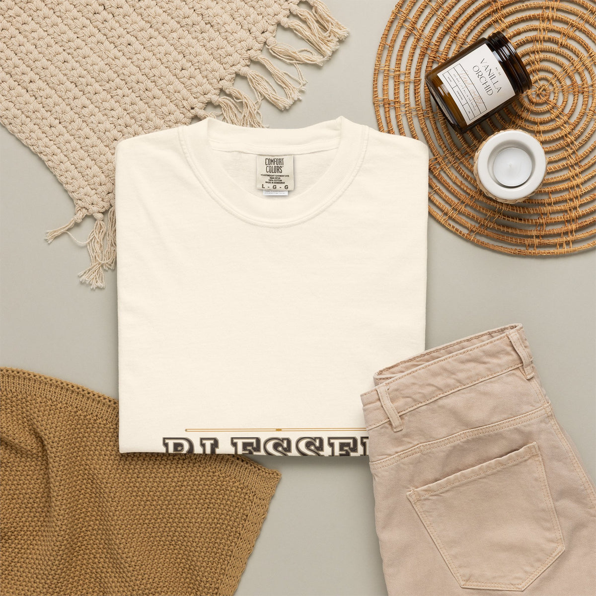 Blessed — Engraved Tuscan Caps Tee — Talitha Thread Co.