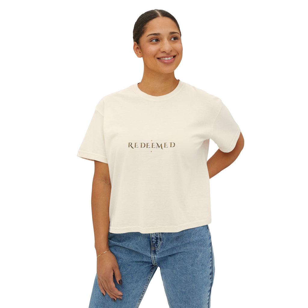 Redeemed Women's Boxy Tee — Talitha Thread Co.