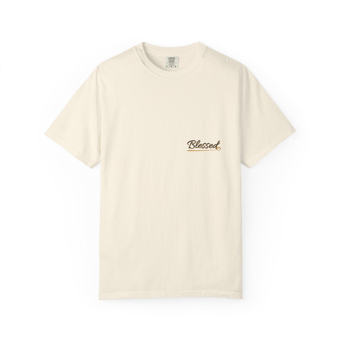 Blessed — Chest Heart Script Tee — Talitha Thread Co.