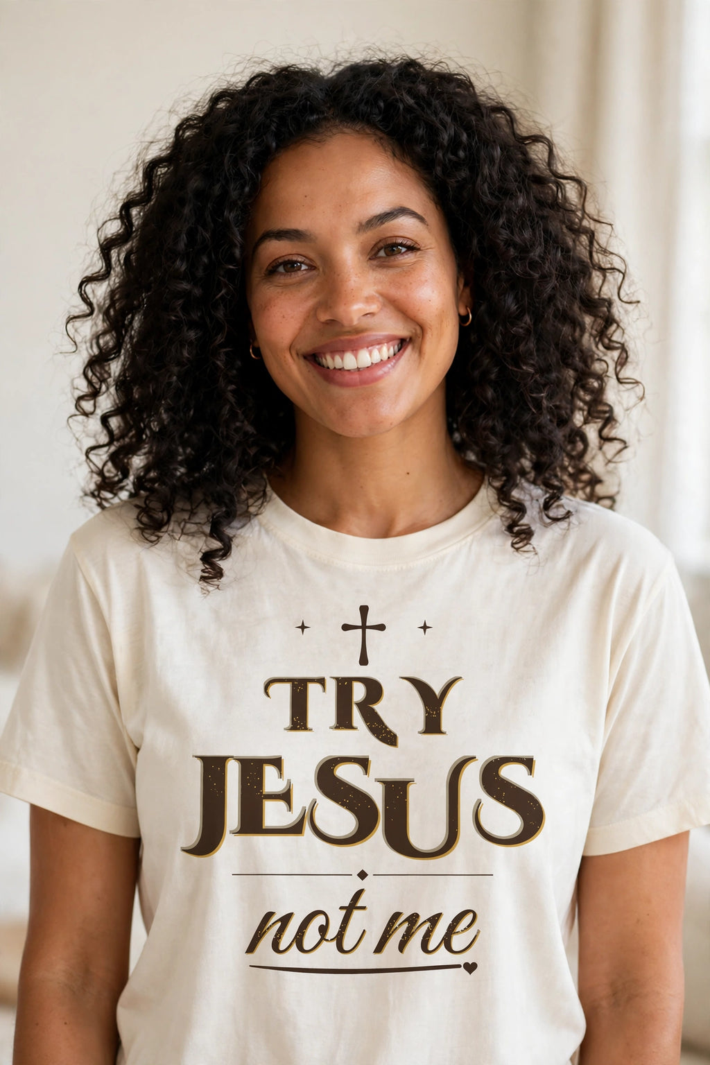 Try Jesus Not Me Long Sleeve Tee — Talitha Thread Co.